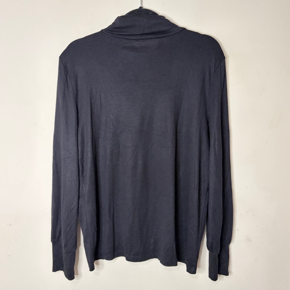 NWOT LOFT Black Balloon Sleeve Turtleneck, XL - Picture 5 of 10